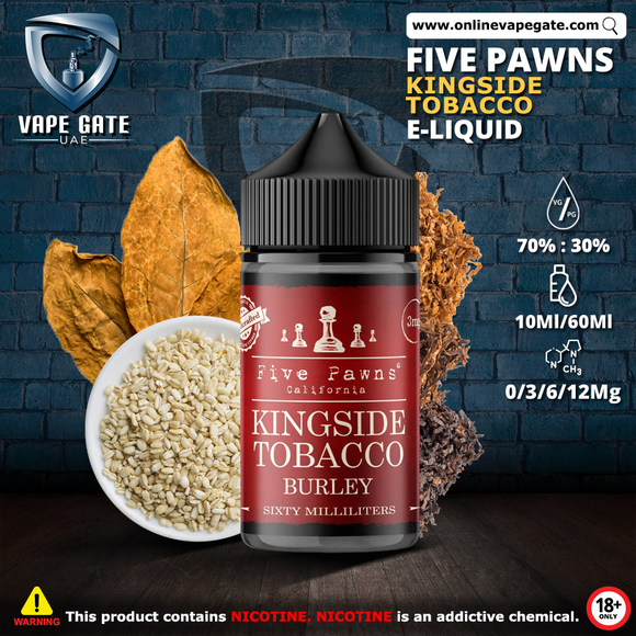 Kingside Tobacco - 60ml E liquid by Five Pawns California | Abu Dhabi ...