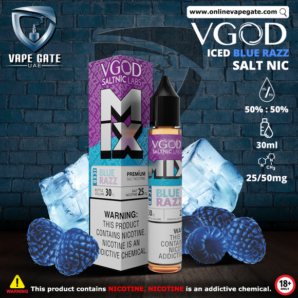 VGOD Iced Blue Razz Salt Nic - 30ml Discounted In Abu Dhabi, Dubai