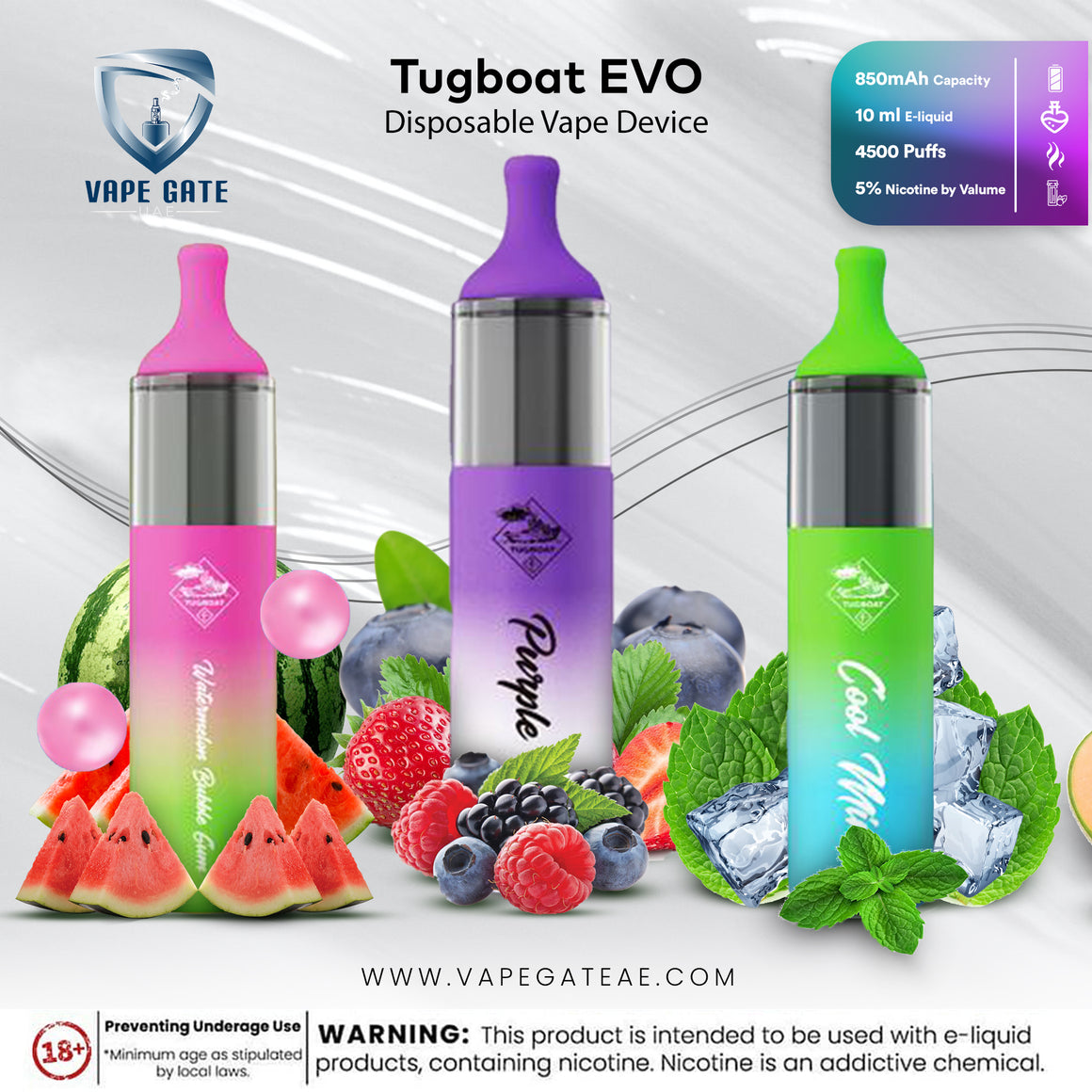 Tugboat EVO Disposable Vape Device 4500 Puffs 850mAh | Dubai & Abu Dhabi